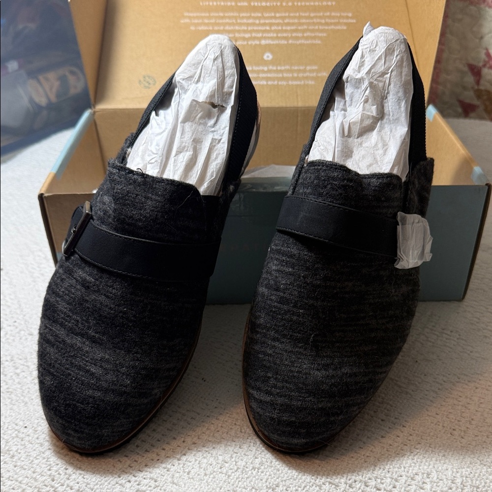 Life Stride Charcoal Slip-On Loafers with strap. New in box